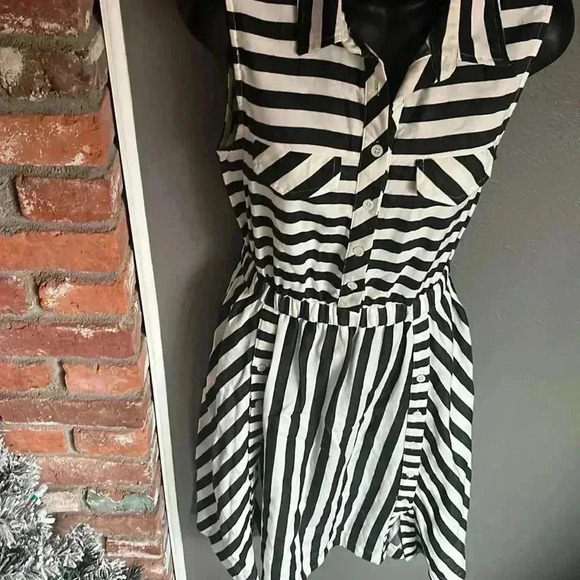Do+Be Cotton Black and White Striped Dress- size S - Picture 2 of 12